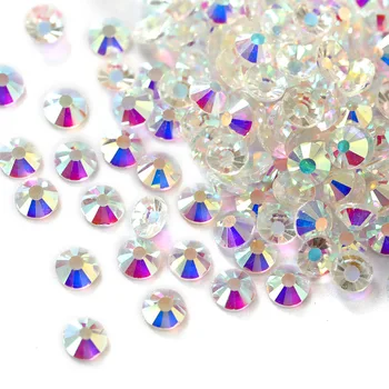 

1440pcs/lot Transparent Clear AB Non Hot Fix Rhinestones SS3 To SS20 Flat Back Non Hotfix Stones For Nail Art Rhinestone B0924