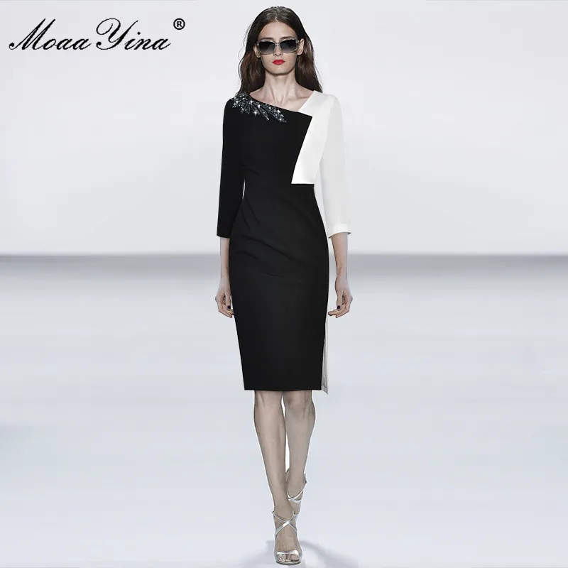 MoaaYina Fashion Designer dress Spring Autumn