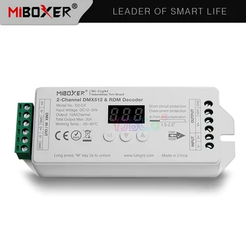 

Miboxer D2-CX 2-Channel DMX512 & RDM Decoder 2CH 10A/Channel Max. 20A Digital Display controller CT led lamp dimmer DC12~24V