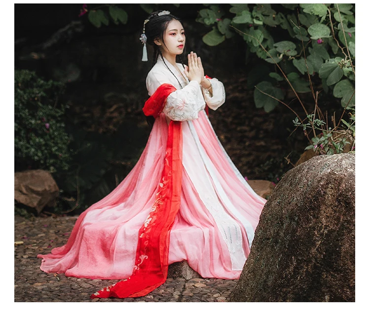 Hanfu feminino vestido chinês china antiga fada