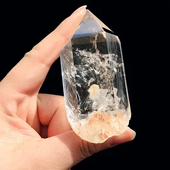 

Natural Phantom Angel Crystal Wand Rutilated Quartz Art Point Healing Raw Rough Gem Obelisk Minerale Gemstone Reiki Chakra Gift
