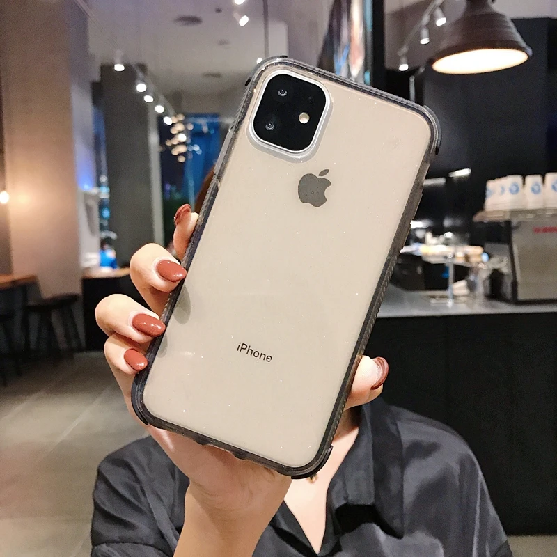 Чехол Ottwn для iPhone 11 Pro XR XS Max X 6 6s 7 8 Plus, блестящий противоударный Прозрачный чехол для телефона, Мягкий ТПУ силиконовый чехол