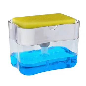 

Soap Dispenser Push-Out Liquid Dispenser Kitchen Dishwashing Brush Scouring Pad Detergent Automatic Dispenser Manual Press Soap