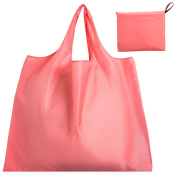 

Foldable polyester shopping bag women's travel shoulder bag shopping bag ecological reusable fruit and vegetable storage handbag