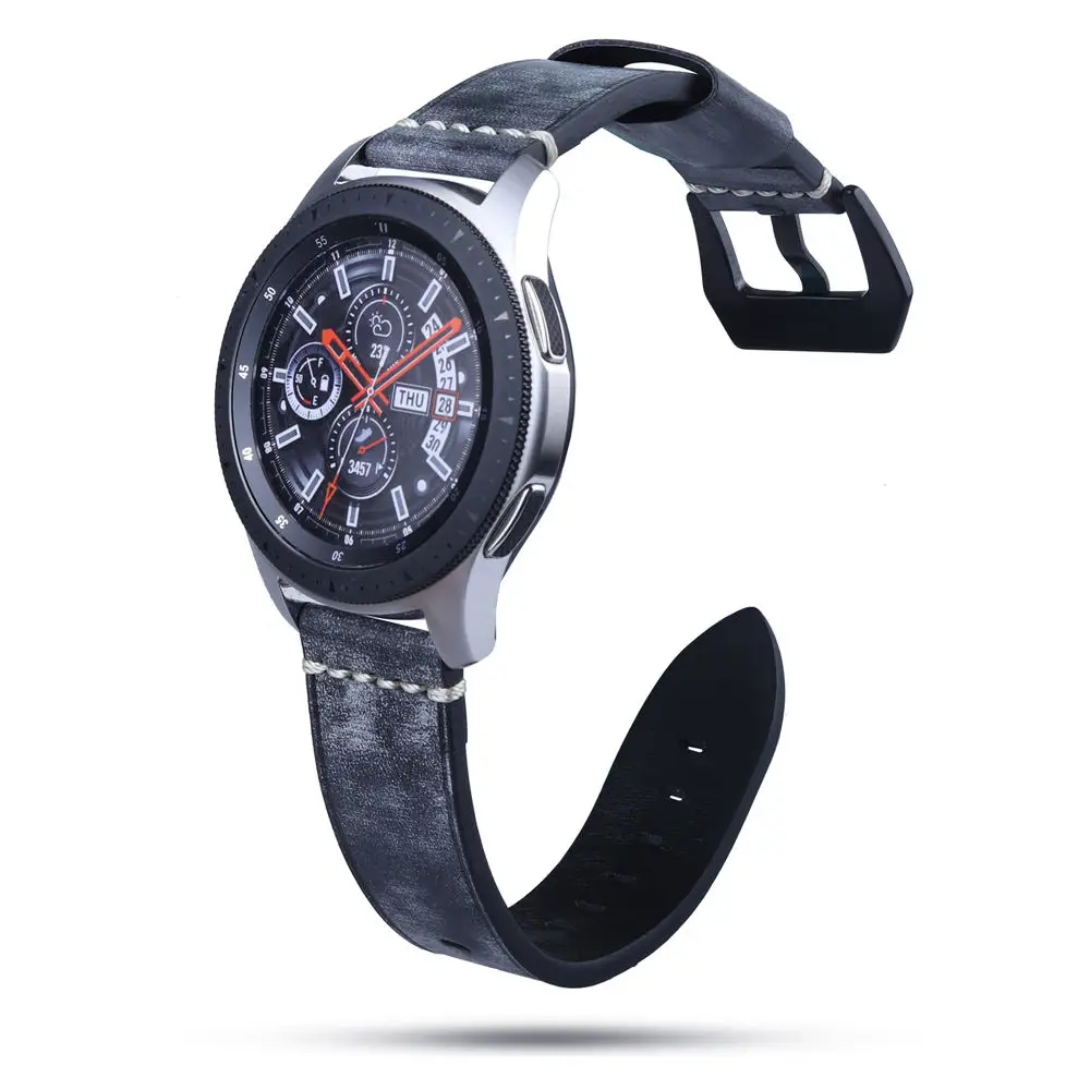 Ремешок из натуральной кожи для Samsung Galaxy Watch 46 мм браслет масляной и вощеной Gear S3