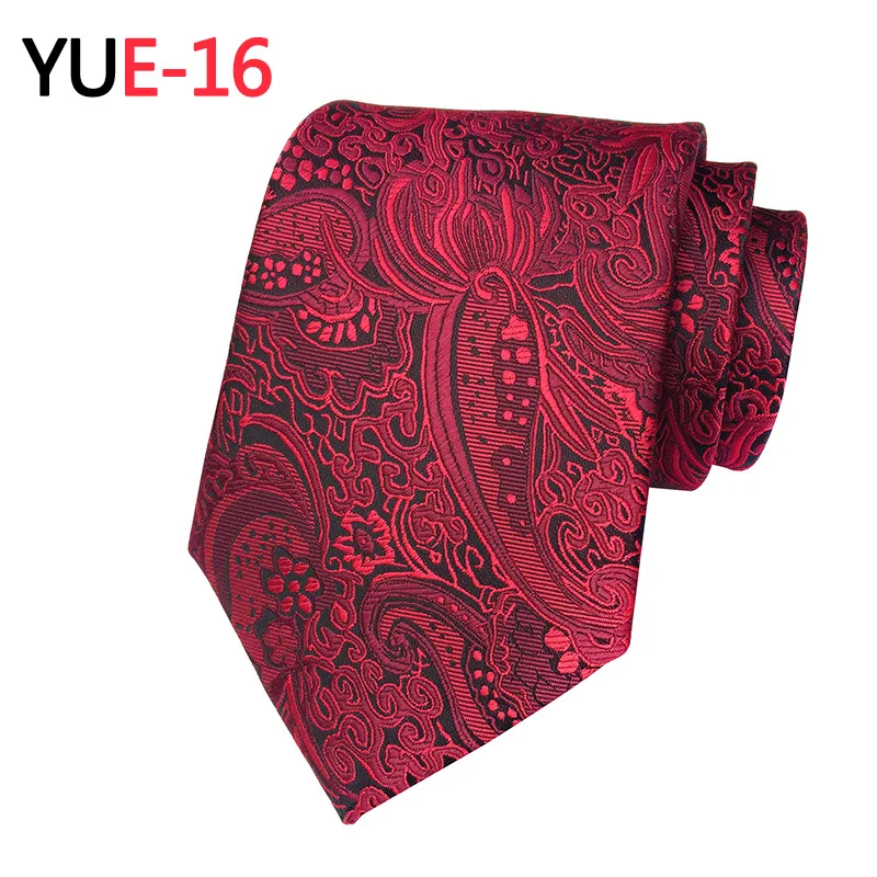 Necktie Мужской Жаккардовый клетчатый цветок Пейсли Свадебный Праздничный узкий галстук на шею из полиэстера 8 см Шелковый Цветочный деловой подарок галстук - Цвет: Necktie