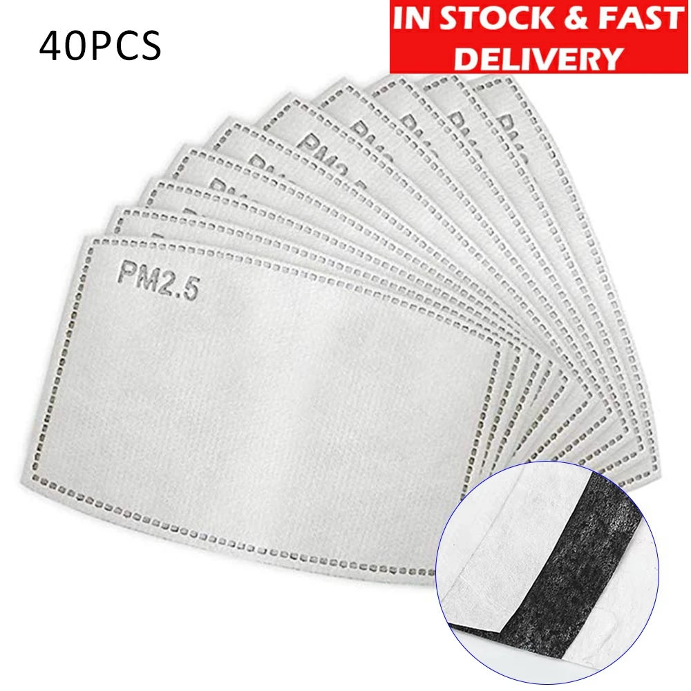 

40pcs/Lot PM2.5 Filter paper Anti Haze mouth Mask anti dust mask Filter paper Health Care