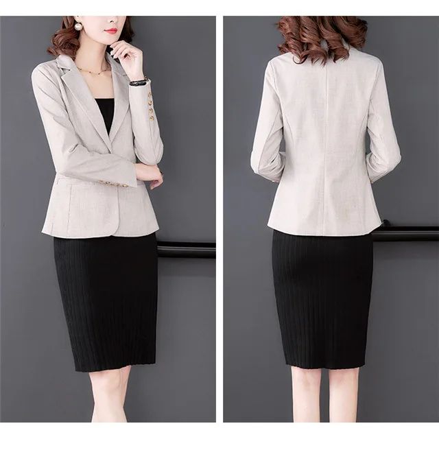 Professional Small Suit Women's Autumn New Style Plaid Suit Workwear Formal Wear Interview Work Clothes One-Button Coat Wom