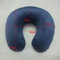 2PCs/lot  New U Shaped Travel Pillow Car Air Flight Inflatable Pillows Neck Support Headrest Cushion Soft Nursing Cushion Black 2
