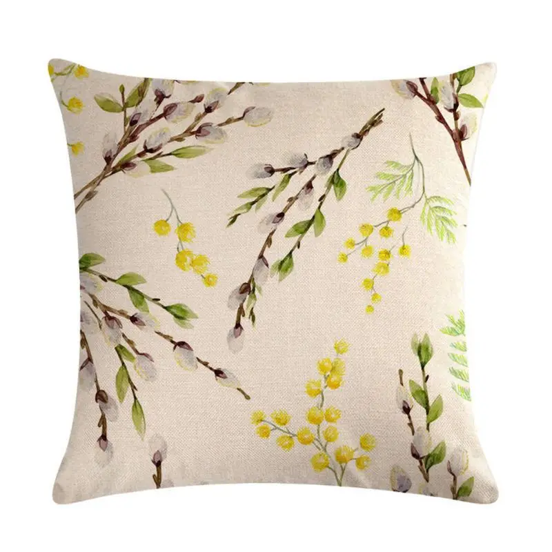 

Vintage Wintersweet Flowers Painting Print Throw Pillow Case Cotton Linen Cushion Cover for Couch Sofa Bedroom Home Car Decor