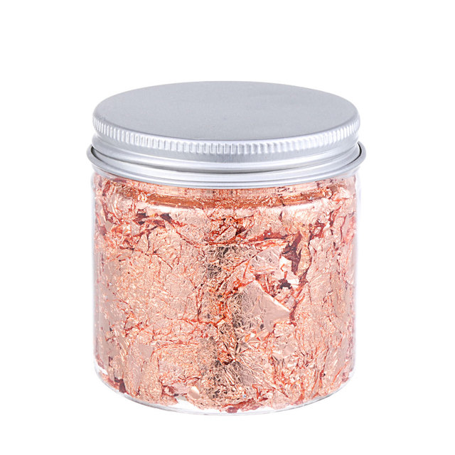 Gold/Rose gold/Silver Flakes Glitter Aluminum Foil Sequins Chrome Powder Nails Irregular Sticker Nail Art Manicure Decor