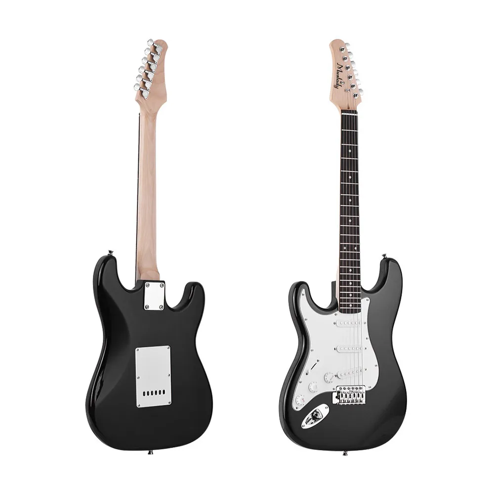 

Muslady 21 Frets 6 String Electric Guitar Solid Wood Paulownia Body Maple Neck with Speaker Pitch Pipe Guitar Bag Strap Picks