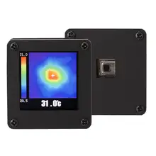 Cámara térmica infrarroja AMG8833 IR, 8x8, Sensor de temperatura de matriz, distancia de detección más larga de 7M con carcasa, 6 uds.