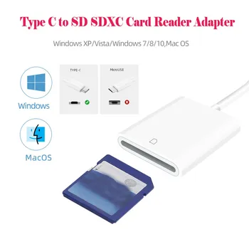 

USB 3.1 Type C USB C to SD SDXC Card Reader Adapter Cable For Samsung Note 10