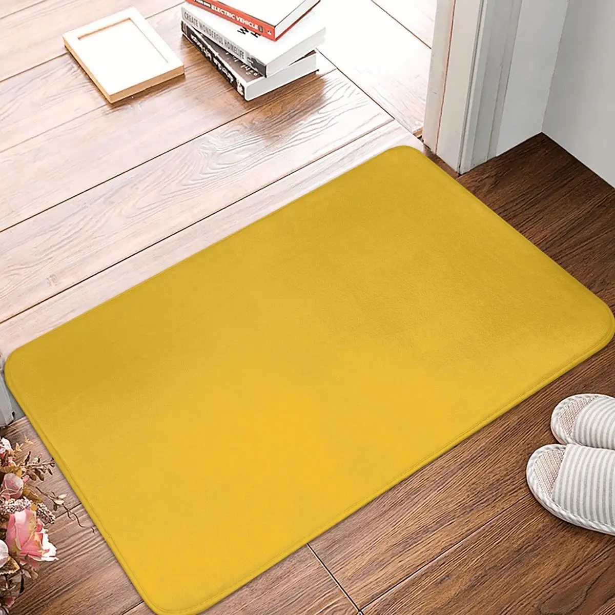 Moroccan Babouche Yellow Doormat Rug carpet Mat Footpad Bath mat Non-slip Entrance Kitchen Bedroom Washable Sand Scraping