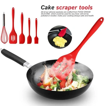 

5 Pcs Silicone Kitchenware Set Kitchen Scraper Cookware Set Anti Hot Non-toxic