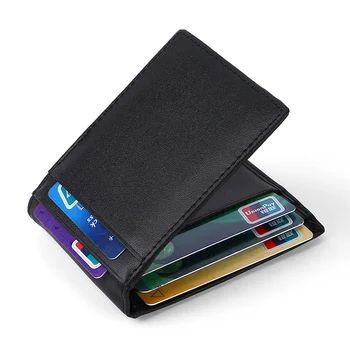 

2020 Black Wallet clip Women Genuine Leather Travel Case Holder Credit Card Holder rfid dollar wallet clip men Business Casual