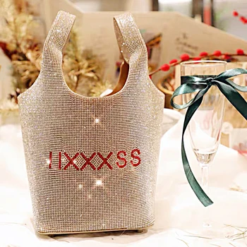 

Diamond Women's Handbag INS Fashion Rhinestone Clutch Evening Bag Shoulder Bag Tote Bag Candy Color Handbag