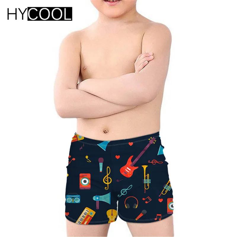 HYCOOL Harajuku/Летние плавки для мальчиков с принтом гитары купальные пляжная одежда