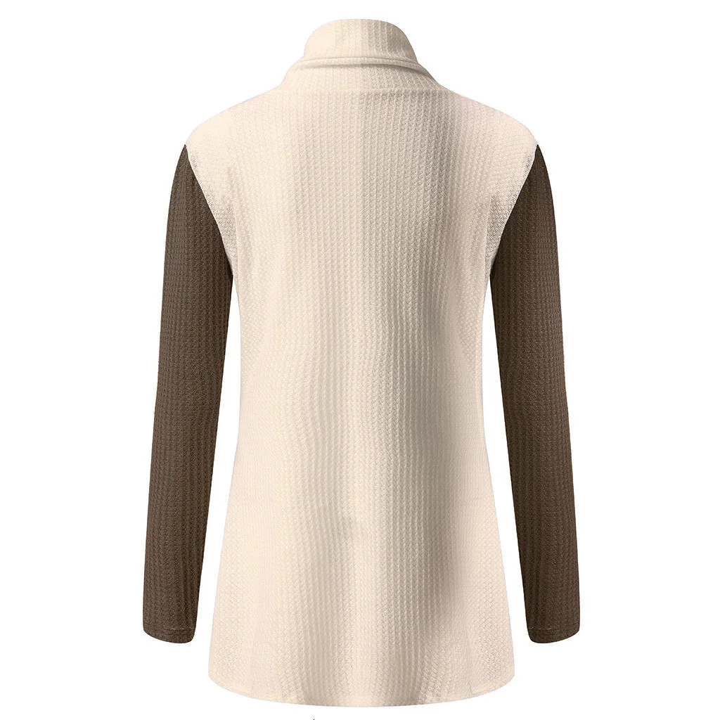S~ 5XL, женский свитер, Повседневный пуловер, свитер, пэчворк, свободный, длинный рукав, водолазка, Pull Femme, дамские цветные простроченные пуловеры
