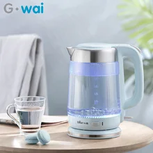 220 В электрический чайник, бытовой, высокое боросиликатное стекло, для здоровья кухни, 1.7л, изоляционный, устойчивый к сухости чайник 1800 Вт