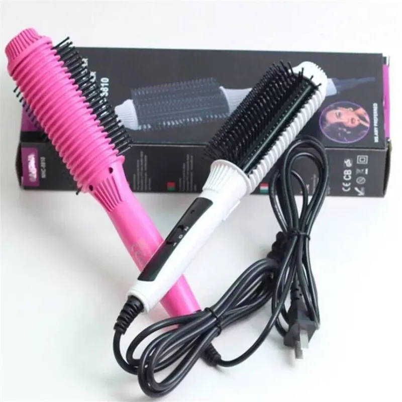 Многофункциональные 2 в 1 электрические щипцы для завивки волос выпрямитель для волос Расческа Щетка выпрямители быстрый нагрев инструмент для укладки волос 15#903