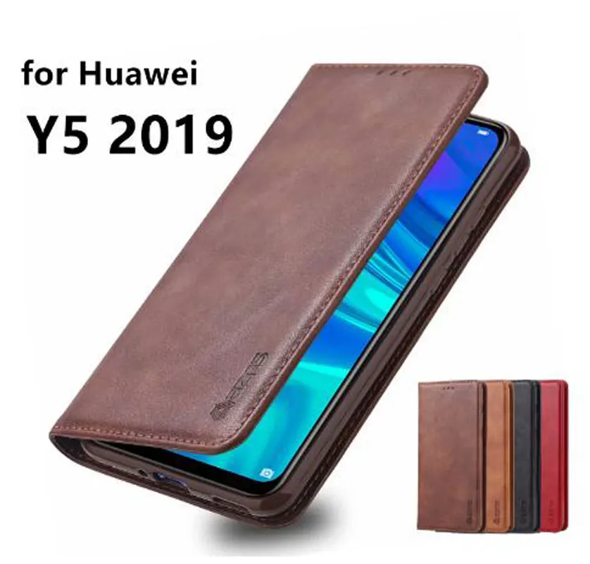 Чехол для Huawei Y5 2019 чехол из искусственной кожи держатель карт кобура ретро чехлы