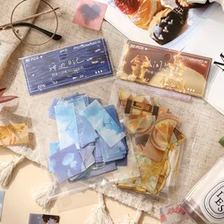 Journamm – ensemble d'autocollants en PET, 80 pièces/paquet, décor naturel, pour journal intime, Scrapbooking, esthétique 