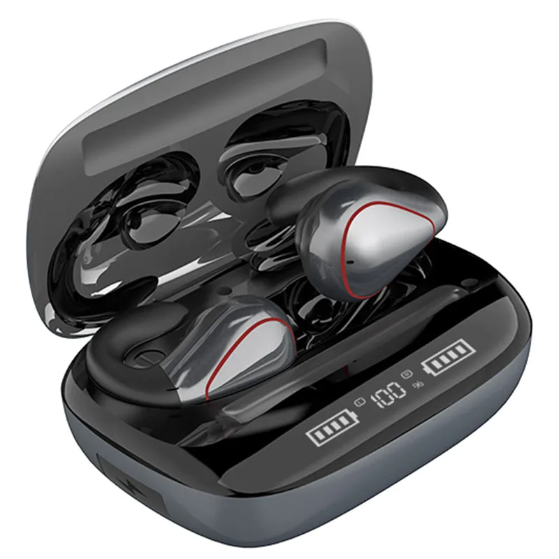 TWS Clip Ear Bluetooth Earphone Waterproof Sports Wireless Headphone HiFi Stereo Noise Reduction Eardbuds