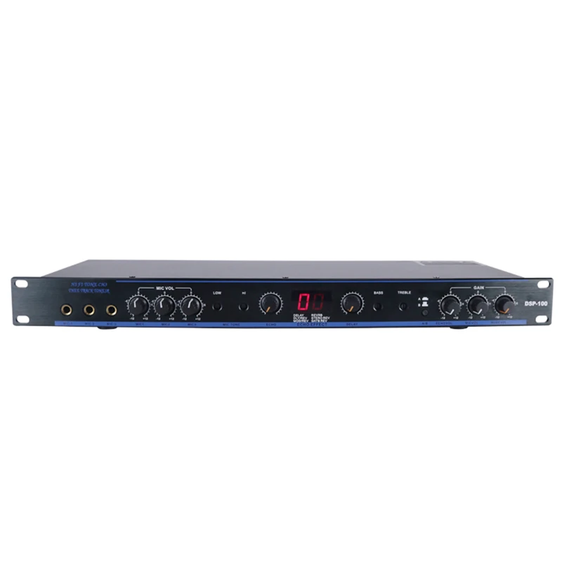 DSP-100 предусилитель караоке цифровой эхо реверберация - Цвет: Черный