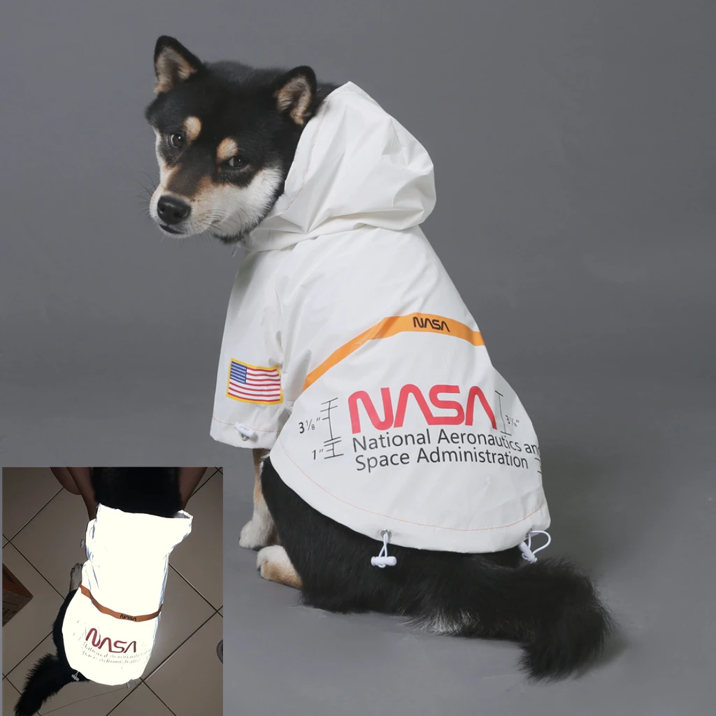 スペースをスタイリッシュにする反射性の犬のジャケット 防水性と防雨の犬の服 大きな犬の旗のパターン ファッショナブル 犬用のコート ジャケット Aliexpress