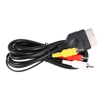 

Replacement 6FT Audio Video Composite Cable AV 3 RCA Wire Cord For Xbox Original Classic dropshipping 2020