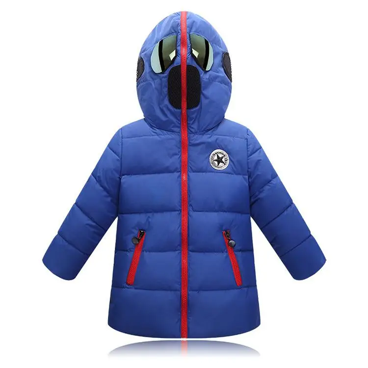 Г. Новая зимняя куртка на подкладке из хлопка для девочек детское модное пальто Детская верхняя одежда теплый пуховик для малышей Одежда для детей - Цвет: Синий
