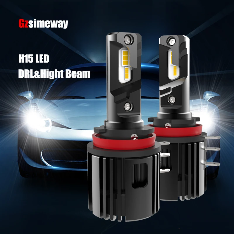 2PCS CSP Chip H15 LED Bulb 20000lm 80W High Beam Headlight And Daytimes  Running Light Stock Replacement 6000K For Audi A5 A6 Q7|Car Headlight  Bulbs(LED)| - AliExpress