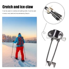 

1PC Walking Claw Crampon Stick Ice Claw Trekking Pole Cane Tips Outdoor Climbing Ice Snow Non Slip Winter Hiking Grip Crutches