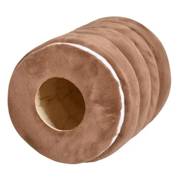 

1pc Cat Nest Plush Detachable Warm Soft Round House Sleeping Bed Tunnel Sleeping Cushion Nest for Cat