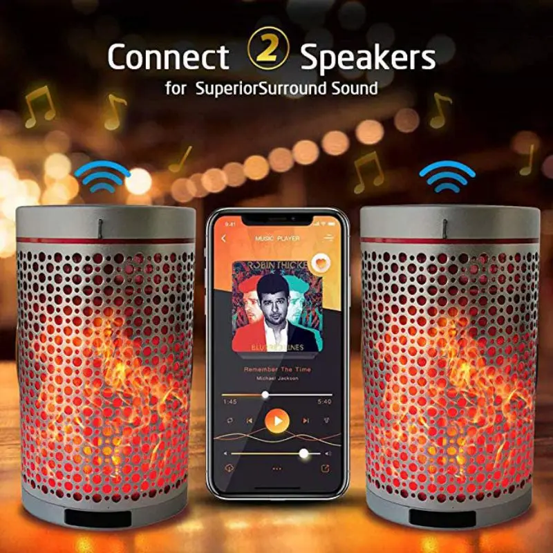 With Flame Light Atmosphere Wireless Woofer