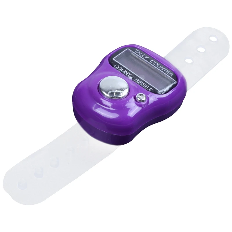 

ELEG-Purple Case Resettable 5 Digit LCD Electronic Finger Counter Hand Tally