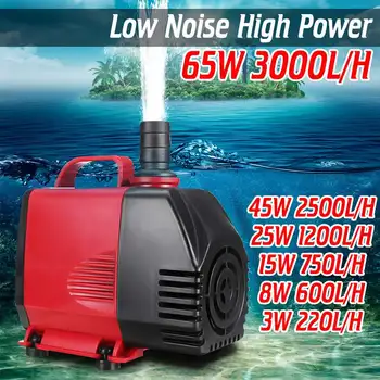 

50Hz Adjustable Flow Water Pump Fish Tank Ultra Silent Submersible Fountain Pond Aquarium Water Pump 220-3000L/H