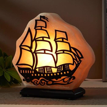 

Salt Lamp with dimmer "ship" E14 15 W 2-4 kg white salt 16x10x19 cm 5217058