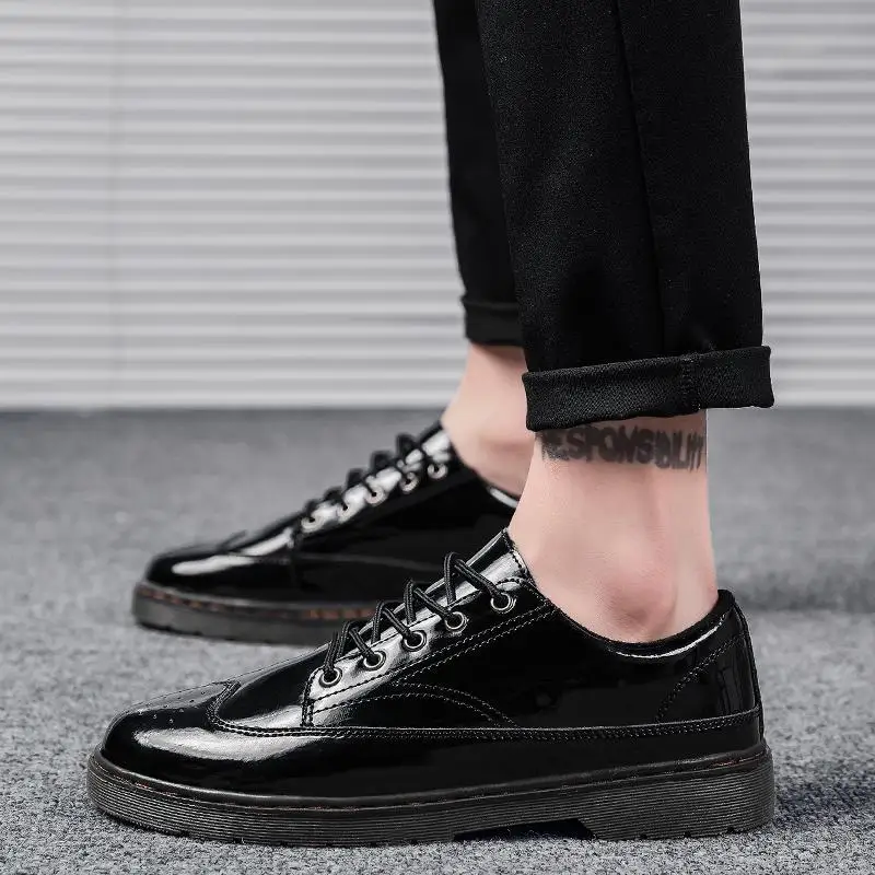 

Youth with Uniform Bullock Dress Shoes Men's Jinjiang Production Casual Small Leather Shoes Solid Color Versatile Going to Work