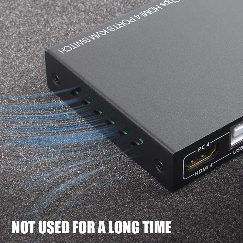 Ultra HD 4K HDMI KVM Switcher 4 Ports Inputs and 1 Port Outputs HDMI2.0 Mouse Keyboard USB Sharer VH99