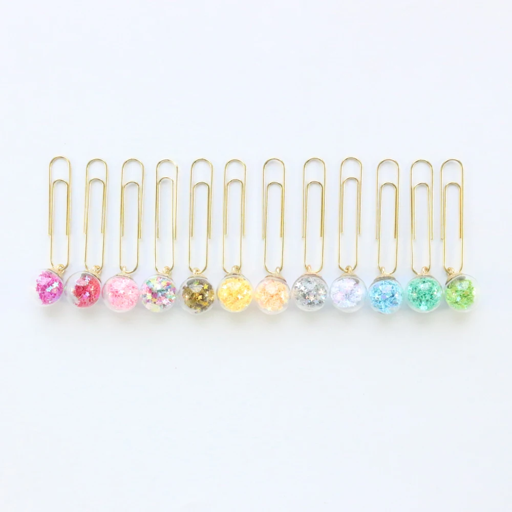 Paper Clips Book Clips Mini Bookmark Memo Holders Domikee cute creative sequins metal office school paper clips bookmark fine student memo clips set stationery supplies