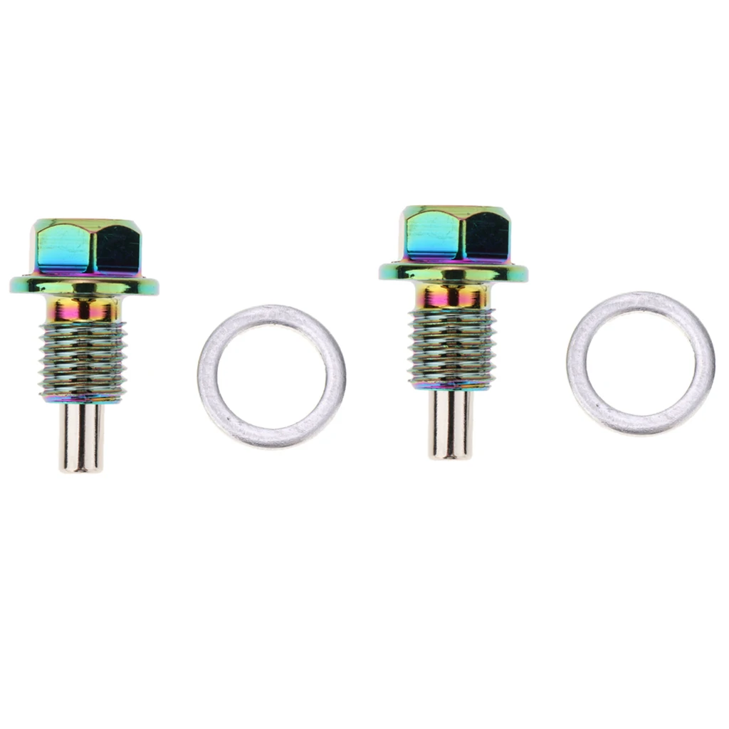 2 Pcs Universal  Oil Drain Plug Anodized M12x1.5 For All Car