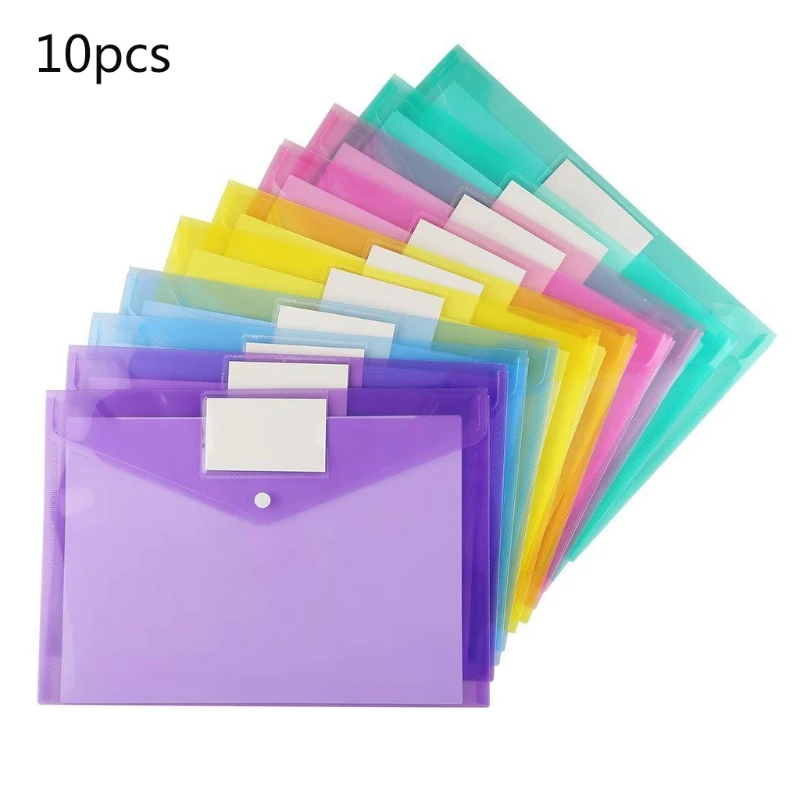 

Plastic Envelopes Poly Envelopes, 10 Pack Clear Document Folders US Letter B95C