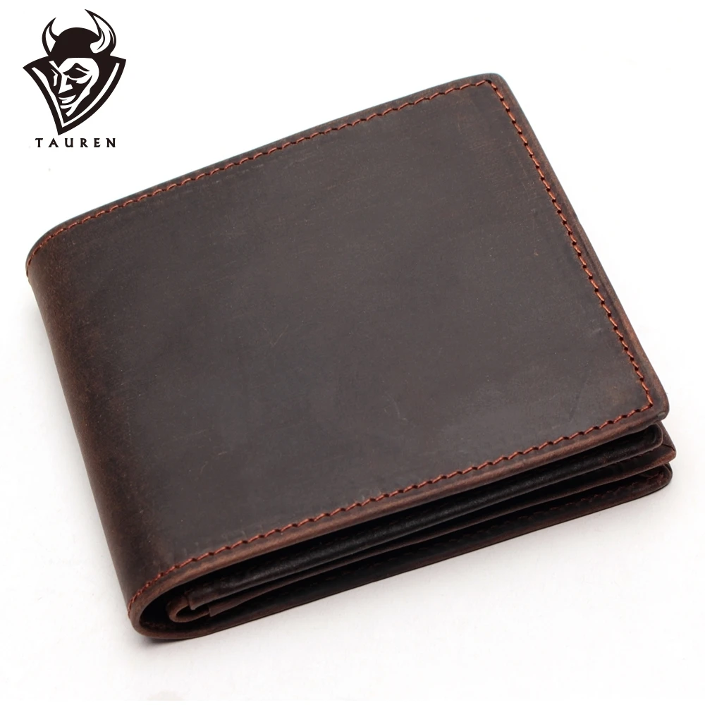Billeteras de RFID para hombre, cartera Vintage de cuero genuino de hecha a mano, personalizada, a precio de dólar, monedero corto - AliExpress Maletas y bolsas