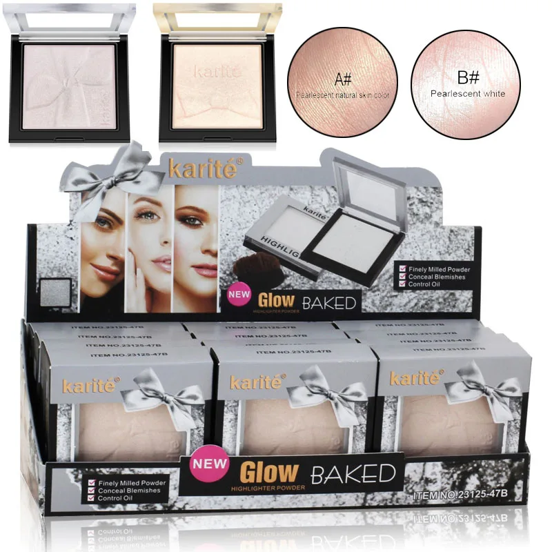 

2 Colors Illuminator Highlighter Powder Palette High Gloss Shimmer Powder Bronzer Repair Haileyter Pallet Makeup Cosmetic
