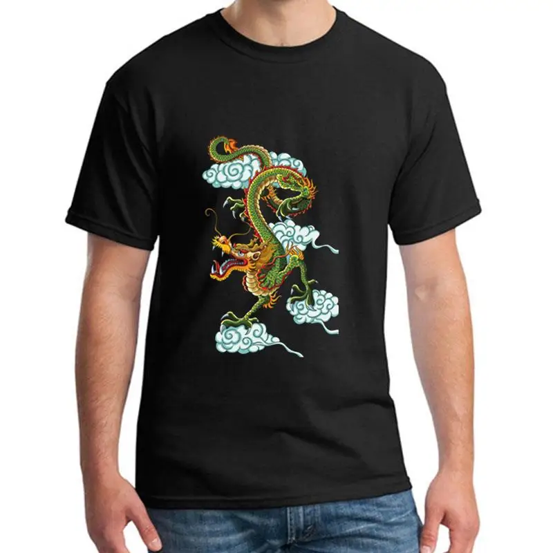 

Funny Chinese Dragon t shirt 3xl 4xl 5xl cool Comical Leisure men and women tee t shirts Crew Neck top tee