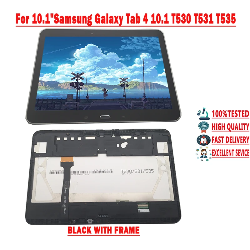 ЖК-дисплей 10 1 дюйма для Samsung Galaxy Tab 4 T530 T531 T535 + сенсорный дигитайзер экран в сборе