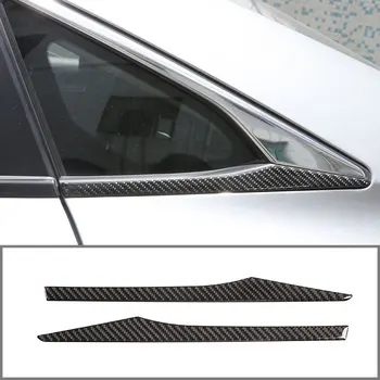 

For Honda Civic 2016-2019 Car Rear Triangle Window Sticker Real Carbon Fiber (Soft) Car Rear Window Sticker Car Accessories